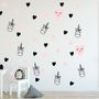 Pink Unicorn and Little Hearts Wall Decal Sticker