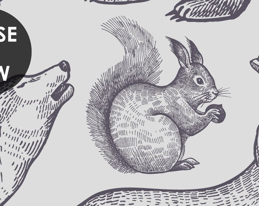 Papier peint dessin animal nordique enfants