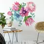 Watercolor Pink Protea with Ranunculus and Tulips Wall Decal Sticker