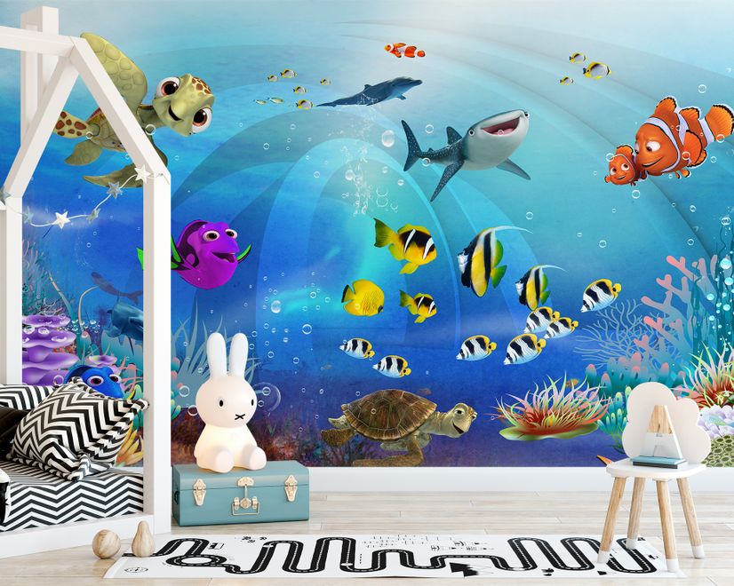Cartoon Undersea Wallpaper Mural