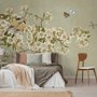 Cream Begonia Blossom Floral Art Wallpaper Mural