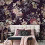 Vintage Dark Floral Bouquet Wallpaper Mural