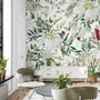 Papier peint Bouquet de fleurs avec marguerite et feuilles vertes
