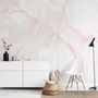 Abstract Pink Marble Stone Art Wallpaper Mural