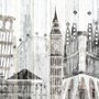 Watercolor City Famous Place Wallpaper Mural