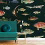 Vintage Ocean Fish Art Wallpaper Mural