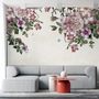 Vintage Pink Floral Art Wallpaper Mural