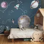 Kids Shining Space with Watercolor Bear Astronaut Wallpaper Mural