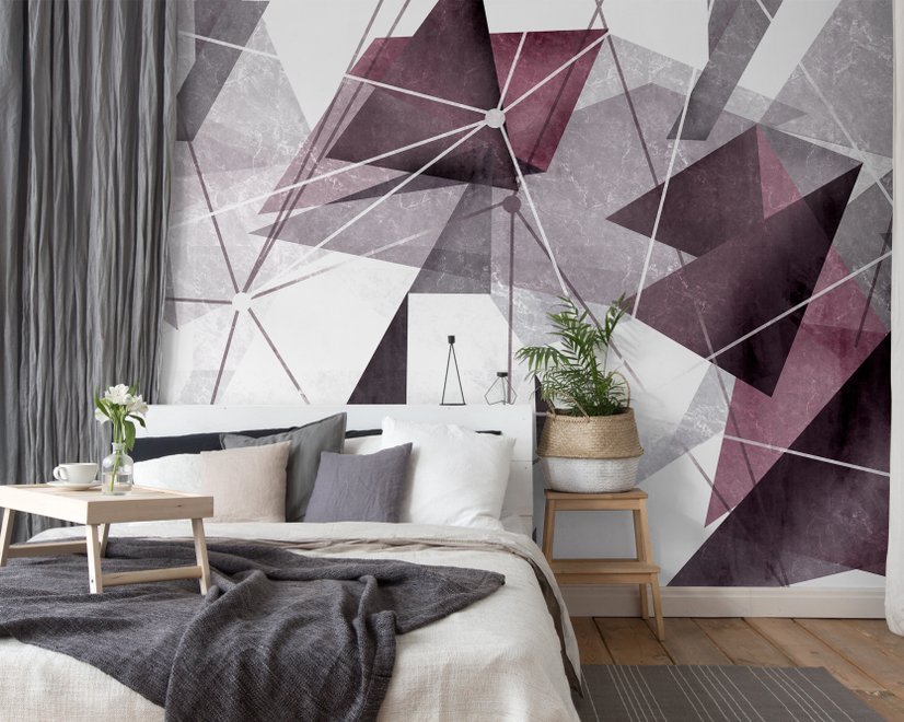 Modern Geometric Triangle Art Wallpaper Mural