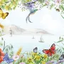 Fototapete Meerblick mit Gartenblumen