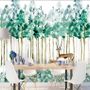 Watercolor Green Forest with Elk Wallpaper Mural