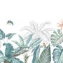 Papier peint panoramique de feuilles vertes et tropicales